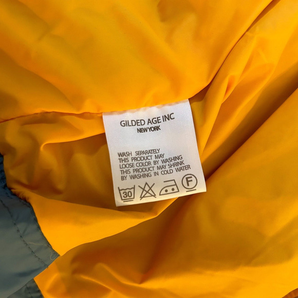 Gilded Age NYC Men's Blue Soft Shell Nylon Full Zip Jacket Coat Size Large - Picture 11 of 11